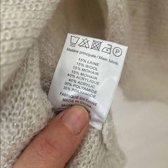 La petite etoile edwige low back sweater size M metallic shiny french Parisian - Picture 7 of 9